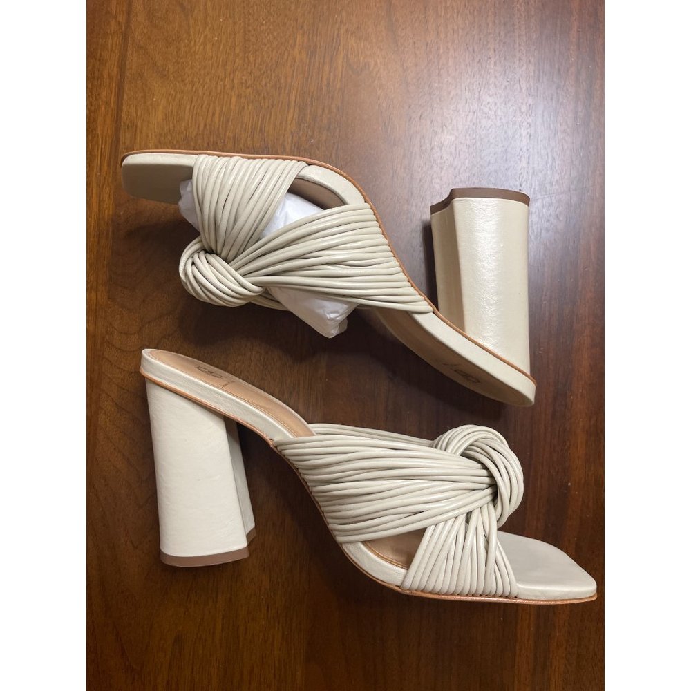 House of Harlow 1960 x REVOLVE Multi Strap Knotted Sandal Ivory 8 New with box - Picture 8 of 14